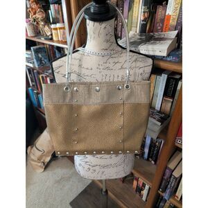 Hardware by Renee Handcrafted Leather Neutral Brown Shoulder Bag Top Handle